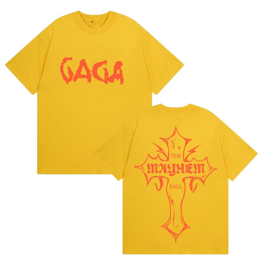 Lady Gaga The Mayhem Ball Album 2025 Print T-Shirt Unisex Women Summer Harajuku Vintage Oversized Cotton T Shirt Hip Hop Streetwear