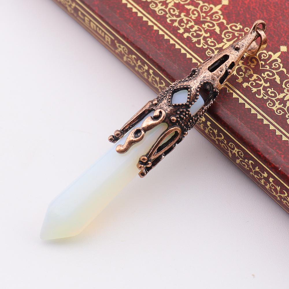 

Hexagonal Crystal Pendulum Pendant Necklace