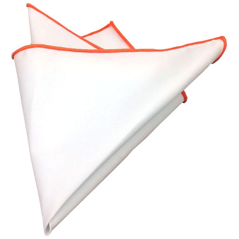 Elegant Pure White Cotton Men's Pocket Square 23cm