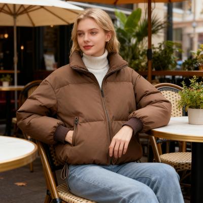 Women's Quilted Puffer Jacket Casual Baggy Zip Up Padded Down Coat Winter Thick Warm Outerwear with Pockets
