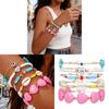 Bohemia Beach Style Turquoise Shell Bead Bracelet Handmade Gift For Men Women