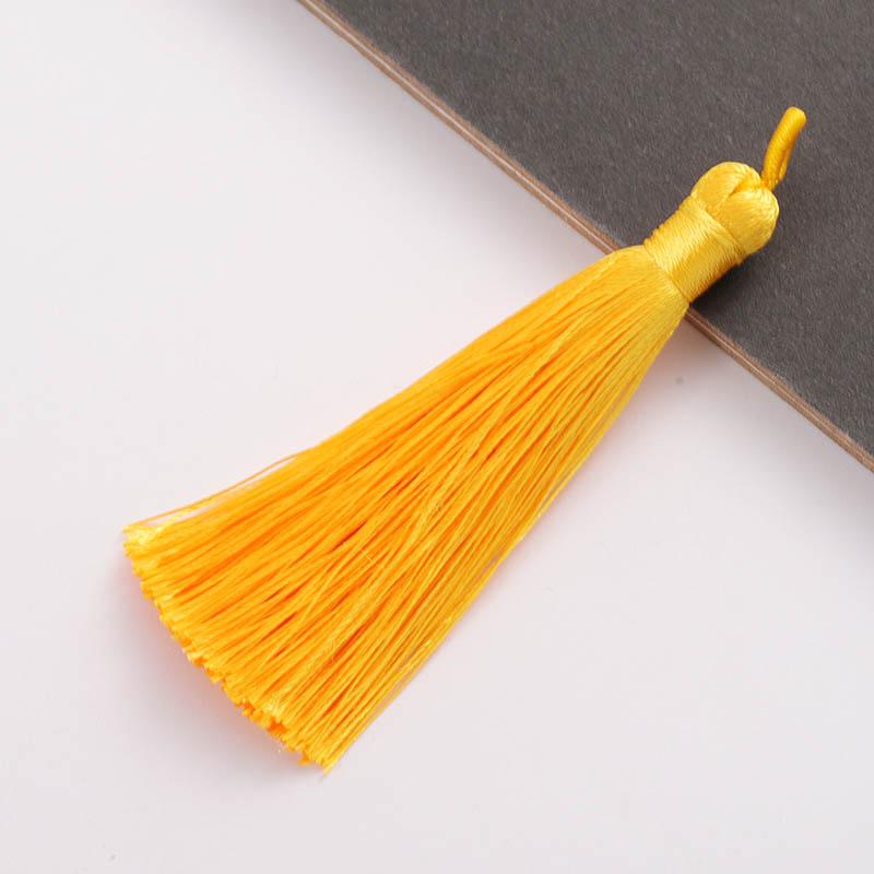 10pcs 8-9cm Tassel Earring Charm Colorful Cotton Silk Brush Making Sati Tassels Pendant DIY Jewelry Findings Handmade Crafts