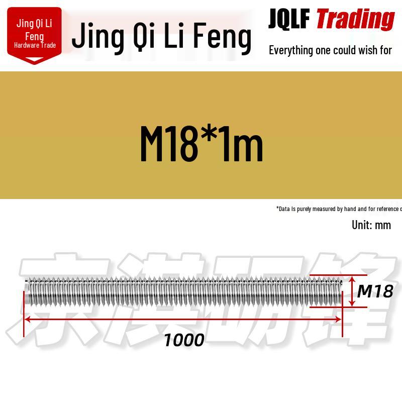 304 Stainless Steel Full Thread Rod, M8-M56, GB15389