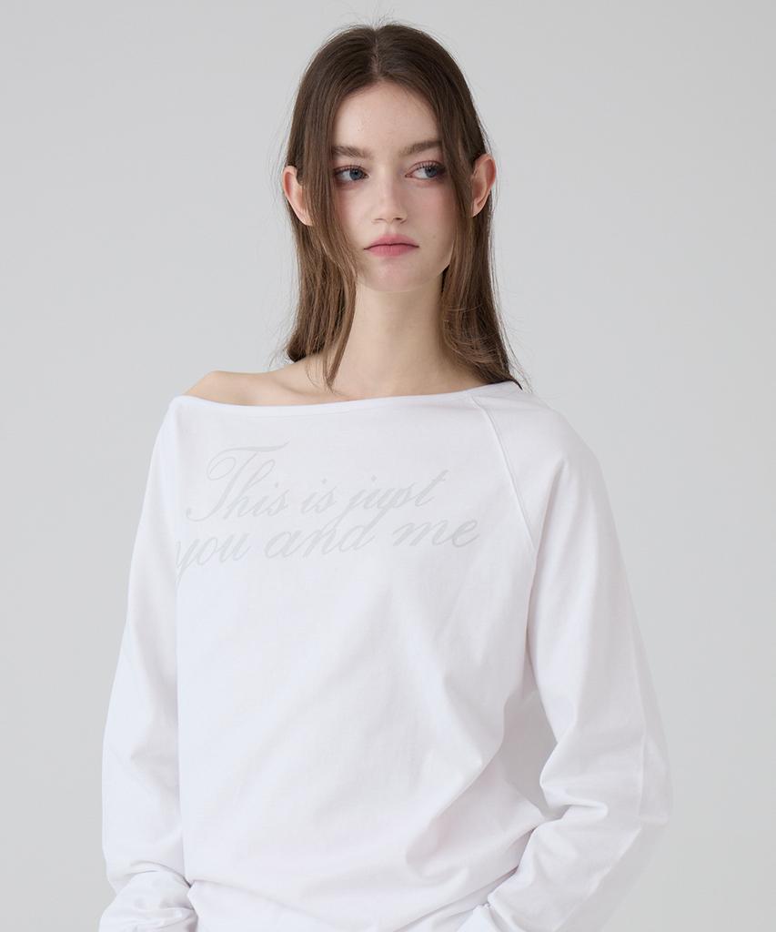 DANGLEDROP Dgdp Raglan Off-Shoulder Long Sleeve_White