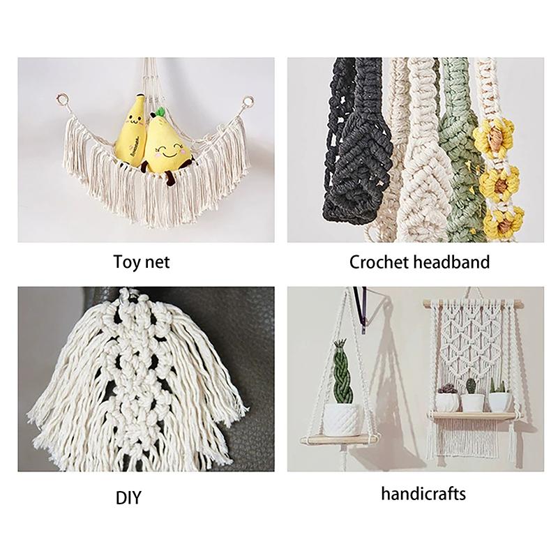 Coarda de bumbac 2Mm * 200M Coarda de bumbac alb Pachet albit Pachet frânghie răsucită poate fi vopsită Tapiserie frânghie bricolaj