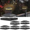 6PCS 4x4 Solar Post Cap Light - Solar Powered Warm White Fence Lights for Wooden/Vinyl Posts Outdoor Lighting for Garden & Porch