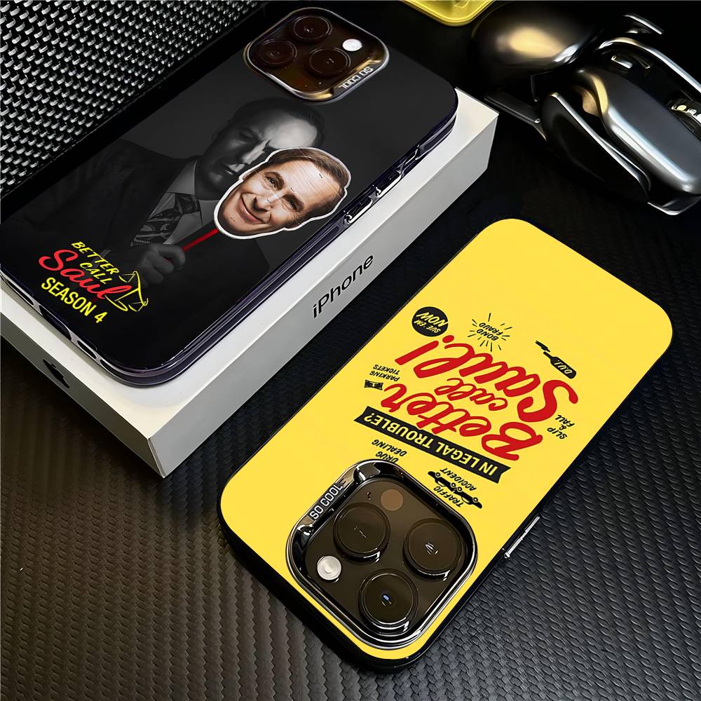 B-Better Call Saul Phone Case For IPhone 17 16 15 14 11 12 13 Pro Max Plus Pro Colored Silver Cover