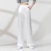 Damen High Waist Weite Beine Hose Einfarbige Lässige Gerade Hose