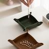 Square Pu Leather Storage Box, Nordic Style Desktop Storage Tray