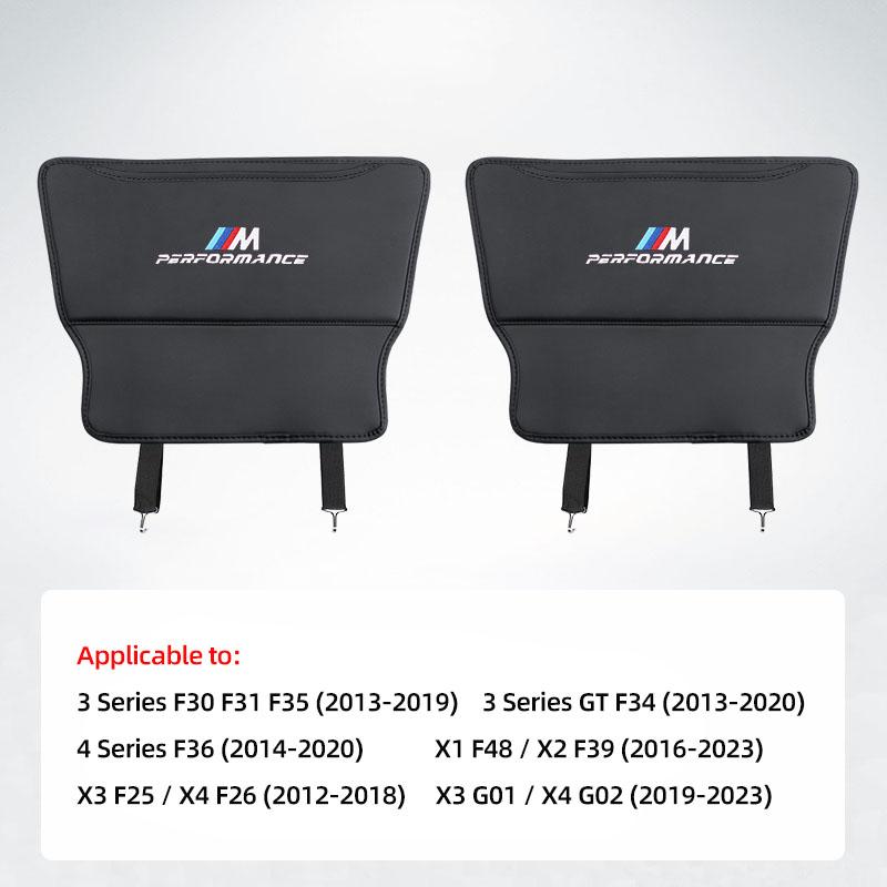 Autositz Rückenlehne Anti-Trittschutz Leder Kratzschutzbezug Für BMW E46 E90 E60 F30 F10 E39 i3 i4 X1 X2 X3 X5 X4 X6 X7