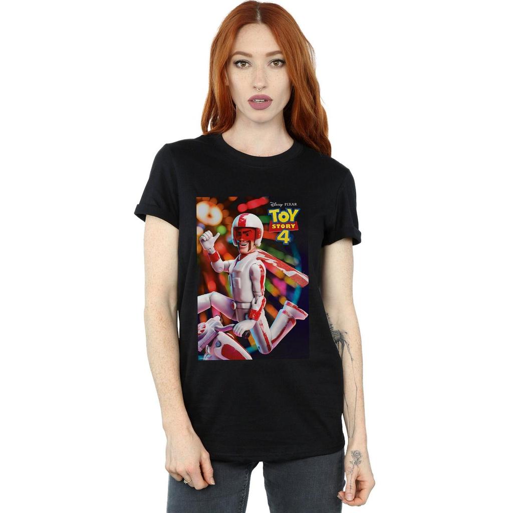 Disney Womens/Ladies Toy Story 4 Duke Caboom Poster Cotton Boyfriend T-Shirt