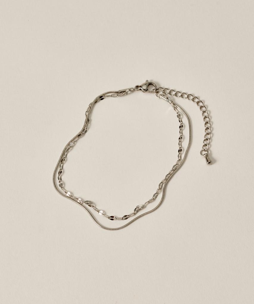 Novice Tokyo Petal & Round Chain Anklet [Stainless] / Silver