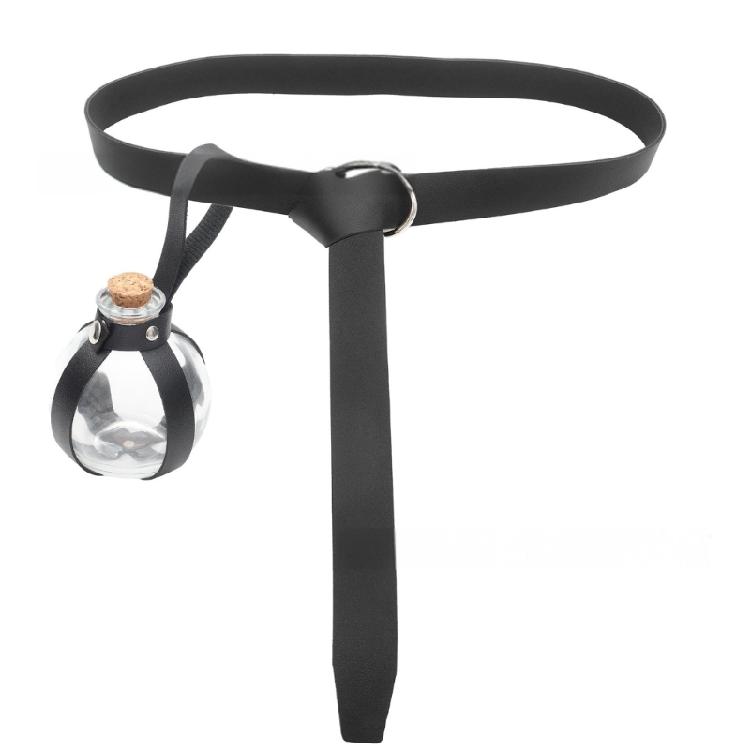 Mittelalterliche Zaubererflasche Glasflasche mit Korken Dunkle magische Trankflasche für Halloween