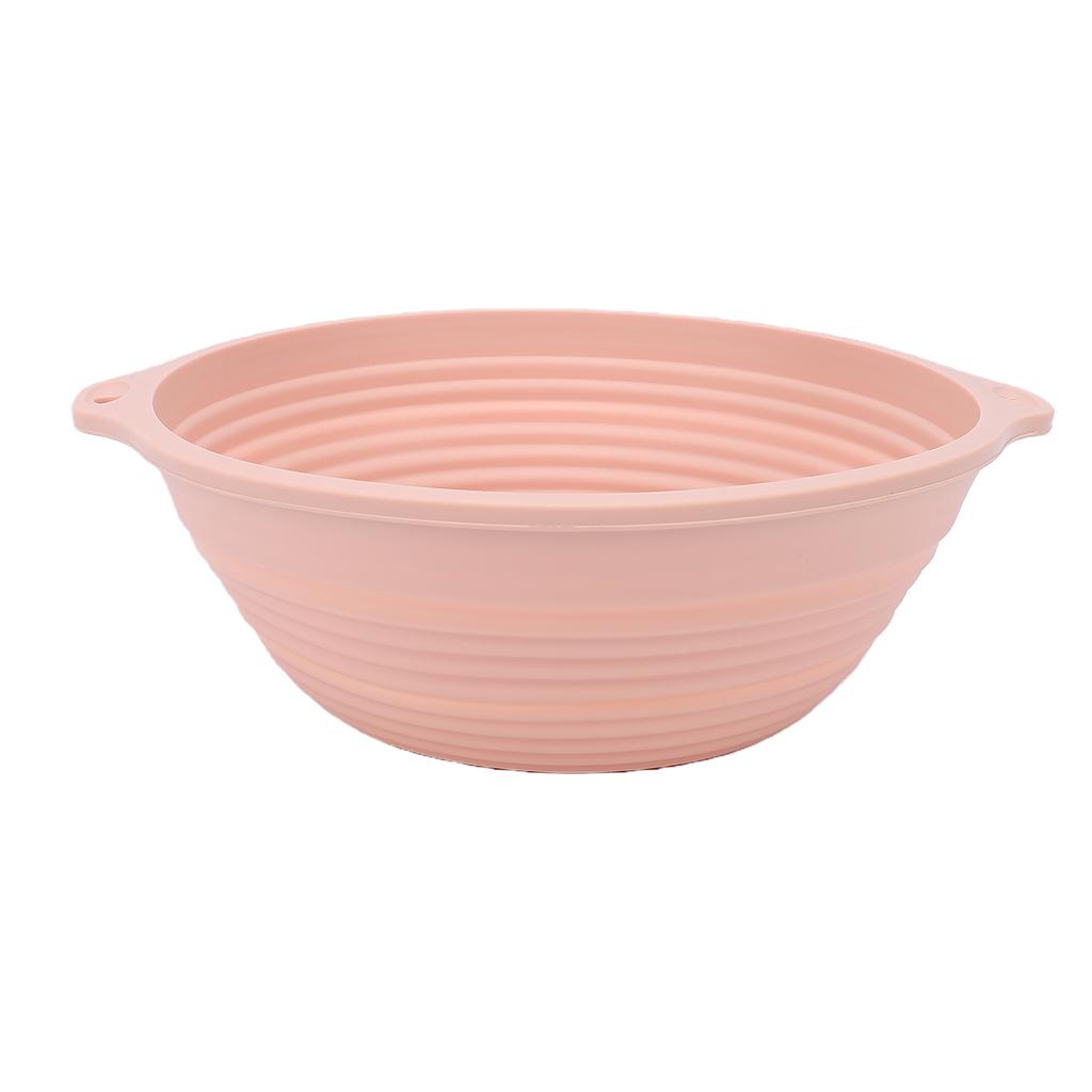 Silicone Bread Proofing Basket Built In Reinforced Steel Rim Ring Round Dough Proofing Bowl Container with Handles