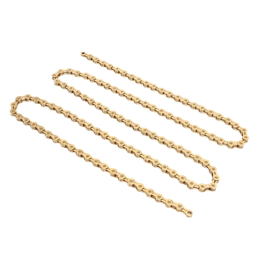 9 Speed Bicycle Chain Carbon Steel 9 Speed Chain for Road Bike Mountain Bike SX9EL Titanium Gold
