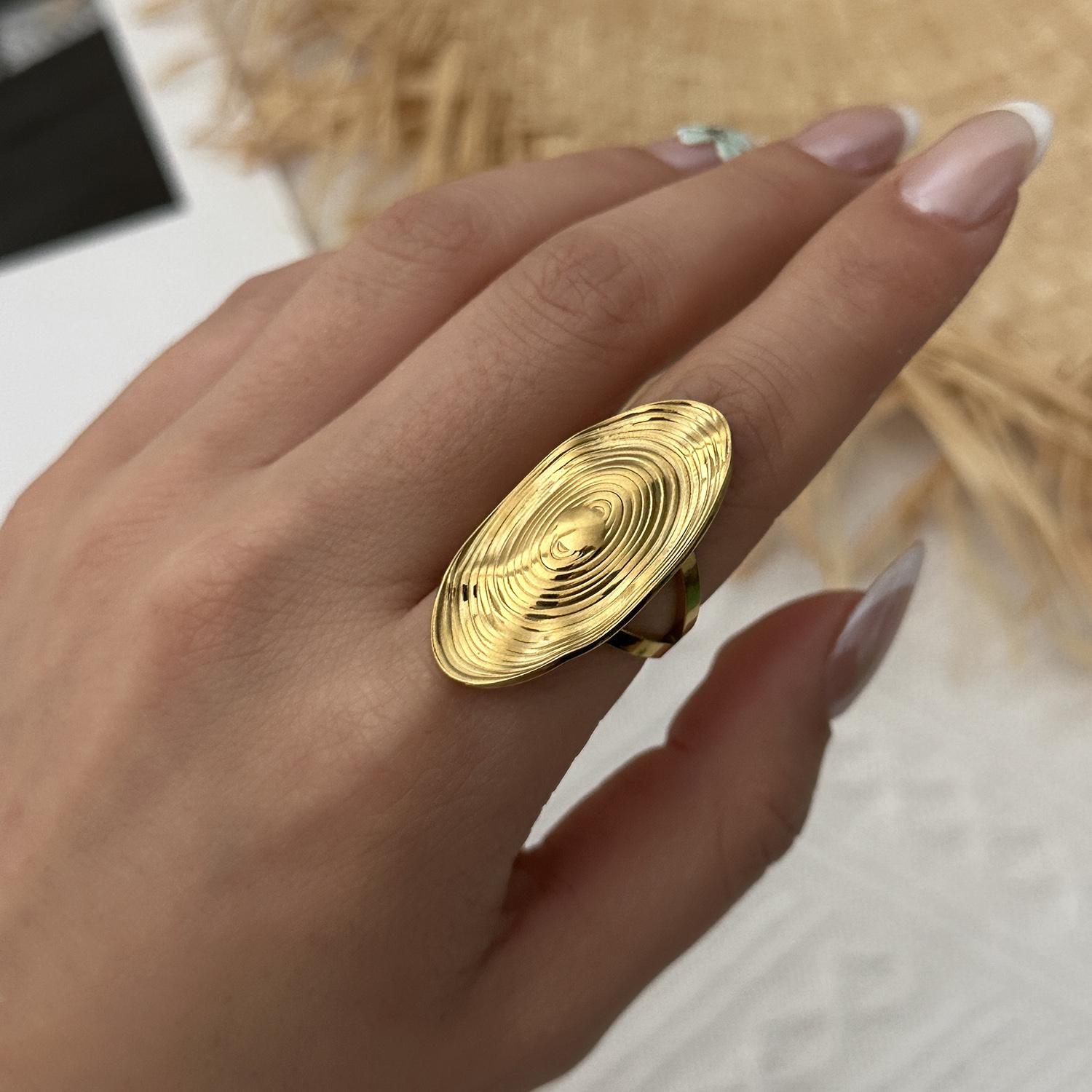 

Stainless Steel Exggerated Geometric Ring Set for Women Men Vintage Metal Spiral Line Adjustable Finger Ring Party Zircon