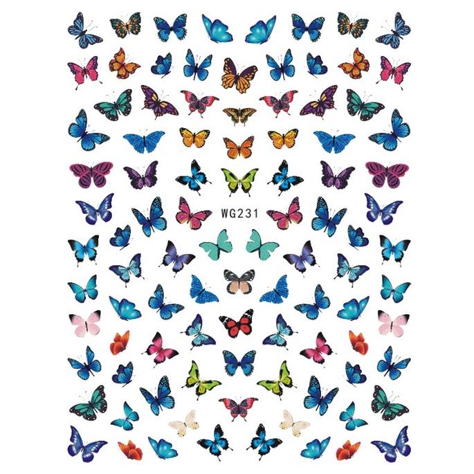 

Весенние бабочки 3D наклейки для ногтей наклейки DIY украшения для ногтей водонепроницаемые