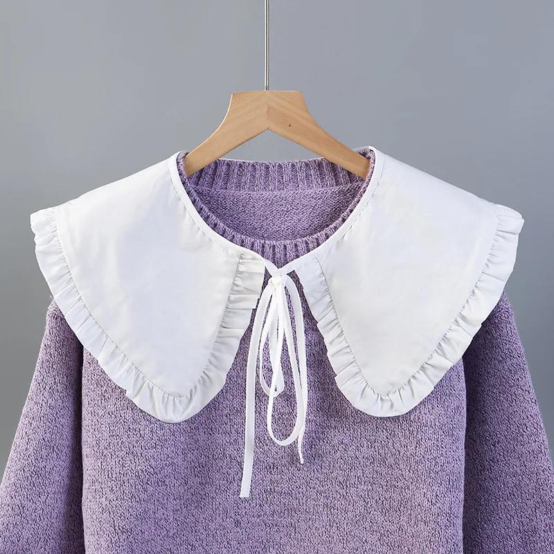 Perfect Match Korean Women'S False Collar Shawl For Sweater Blouse Tops Shirt Detachable Collars Female Removable Fake Collar Accessory