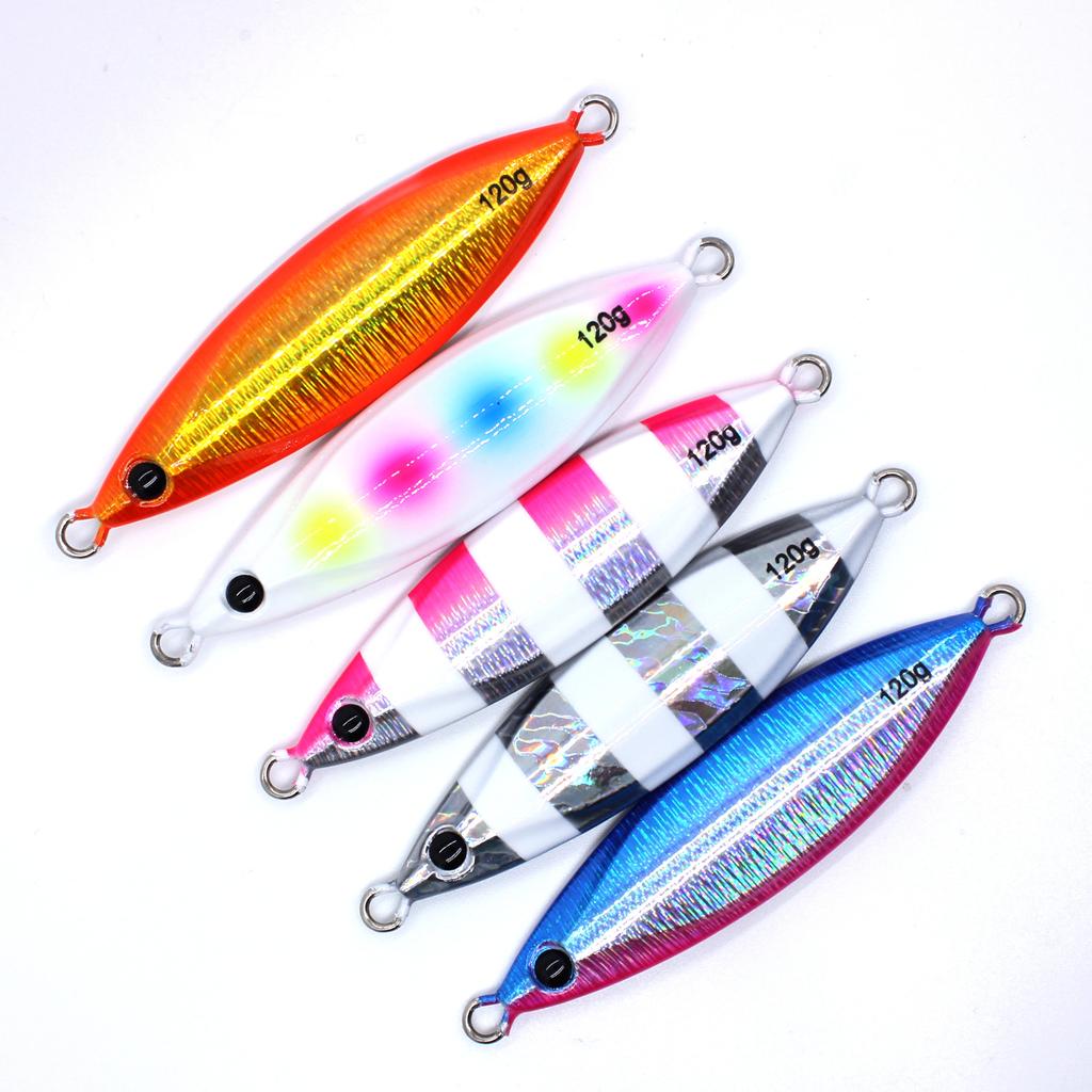 2026 AOCLU Slow Metal Jig 40g Hard Bait Sinking Stick Fishing Lure UV Luminous Strong Inshore Boat Beach Rock Blade