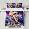3pcs Wolf And Eagle Bedding Sets 3D Printed Animal Pattern Breathable Durable Duvet Cover Sets With Pillowcases No Filling