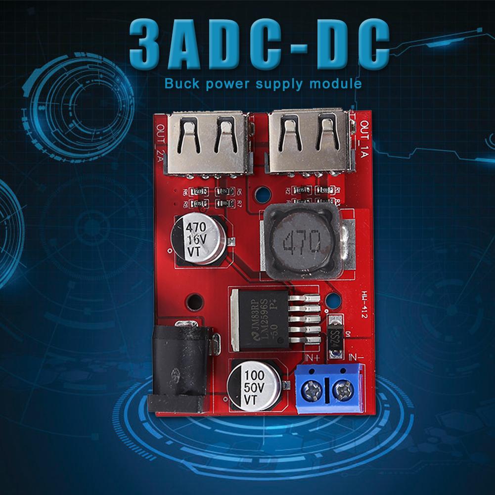 Doble USB 9V//12V//24V//36V a 5V Convertidor DC-DC 3A Step Down Módulo De Alimentación T2H1