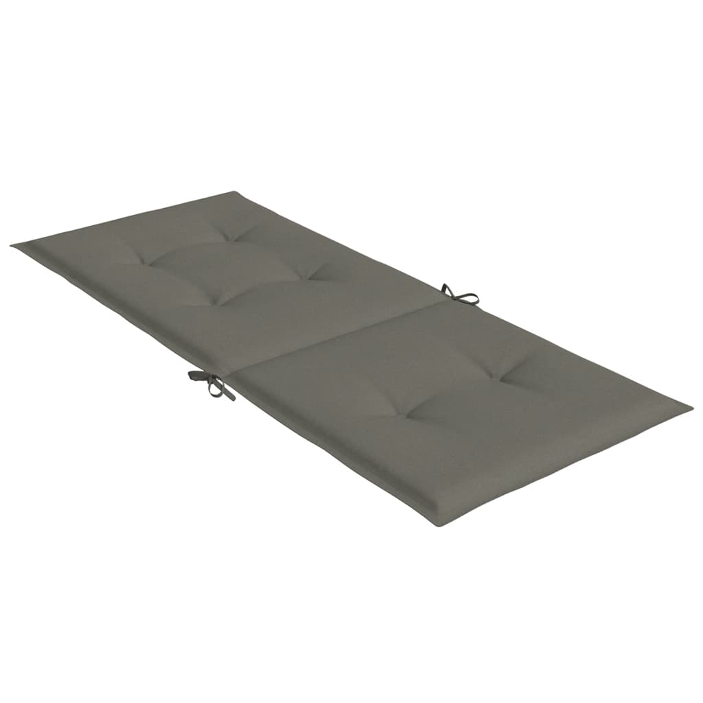 High Back Seat Cushions 6 Pcs Dark Grey Melange 120x50x4 Cm Fabric