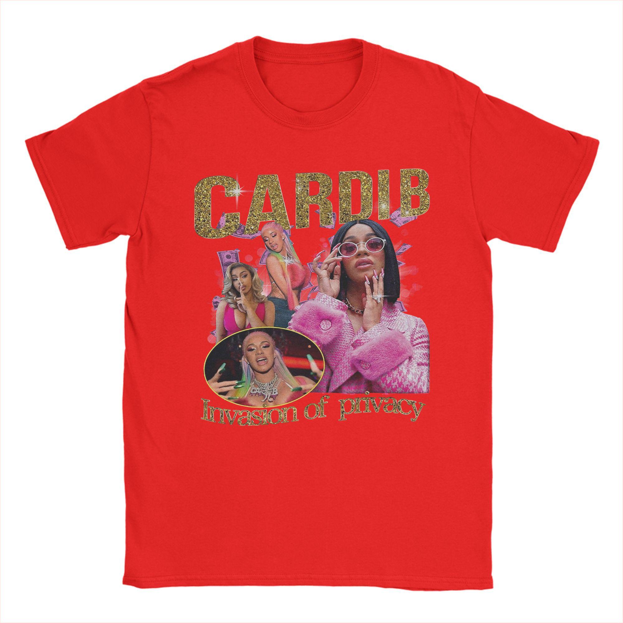 Men T-Shirts Rapper Cardi B Awesome Cotton Tees Short Sleeve  T Shirts Round Neck Clothes Summer S