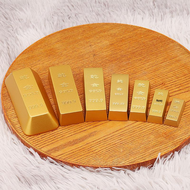 Brass Gold Bar Prop - Home Decor, Shop Display, Housewarming Gift, Solid Handicraft