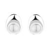 New Pearl Geometric Special-shaped Stud Earrings Women's Versatile Niche Design Earrings Ins Style Earrings