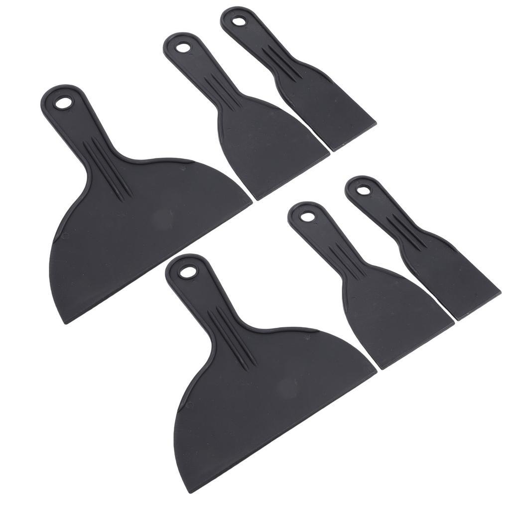 6PCS Paint Scraper Tools Plastic 2 3 6 Inch Wall Putty Scraper Spreader Tool for Drywall Repair Painting Patching