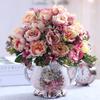 European Retro Silk Rose Flower Decor – Ideal for Living Room, Dining Table, Coffee Table, or Bedroom. Perfect As Dried Flower Ornaments.
