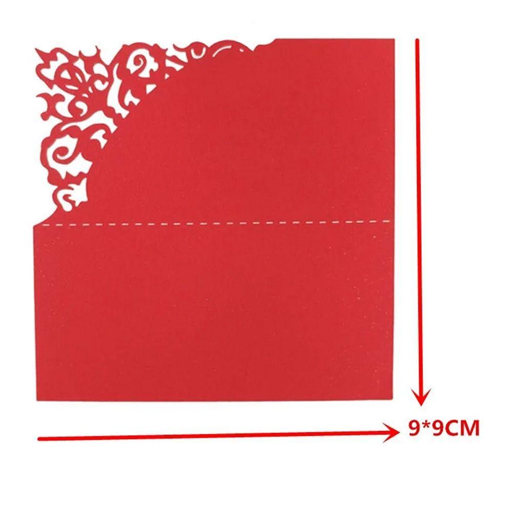 10pcs Laser Cut Wedding Table Place Cards Blank Paper Number Name Card Folded Elegant Seating Number Card Banquet Tables