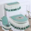 Toilets Cushion 3 Piece Set Lace Detachable Toilet Cover Cloth Dust Cover Toilets Seat Cushion Home Decoration Toilet Cover