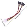 2Pcs Ide Molex 4 Pin To 2 X Sata Power Cable Serial Ata Y Splitter Hard Driver Dual Extension Cord Adapter Connector