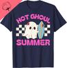 Lustiges Heißes Ghoul Sommer Geist Gruselig Strand Halloween Männer Frauen T-Shirt Atmungsaktiv und Bequem Baumwolle Tee