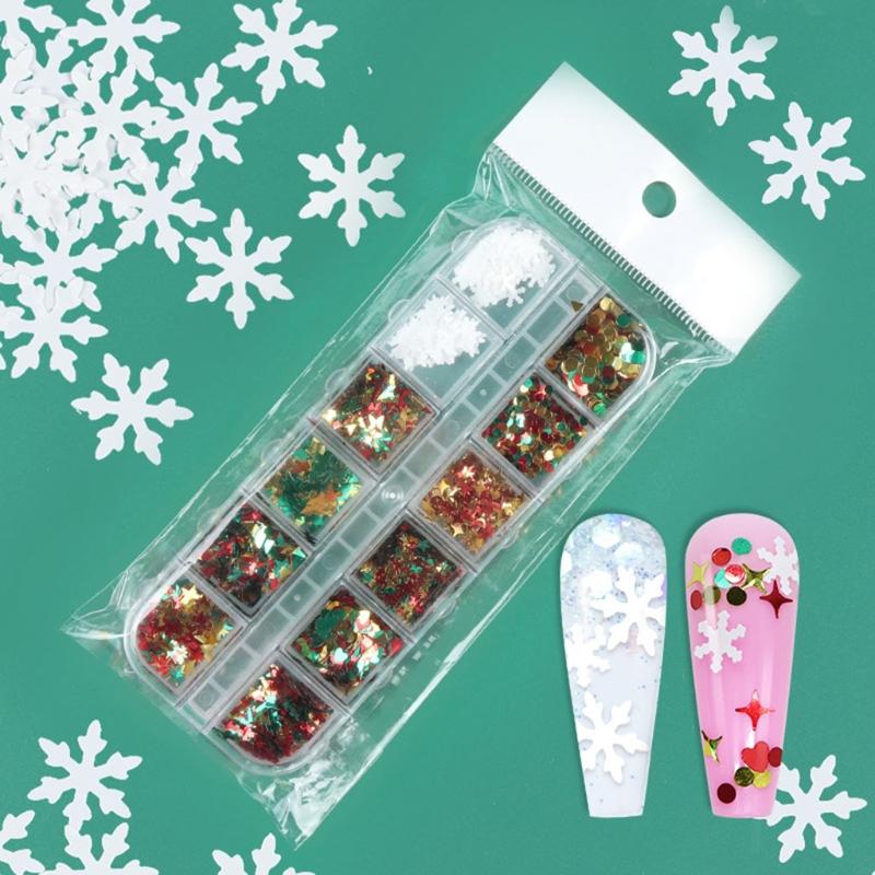 Special Gift for Kids&Adults 1 Set Accessories Girls Party Favor Toys Creative Supplies Christmas Nail Sequins