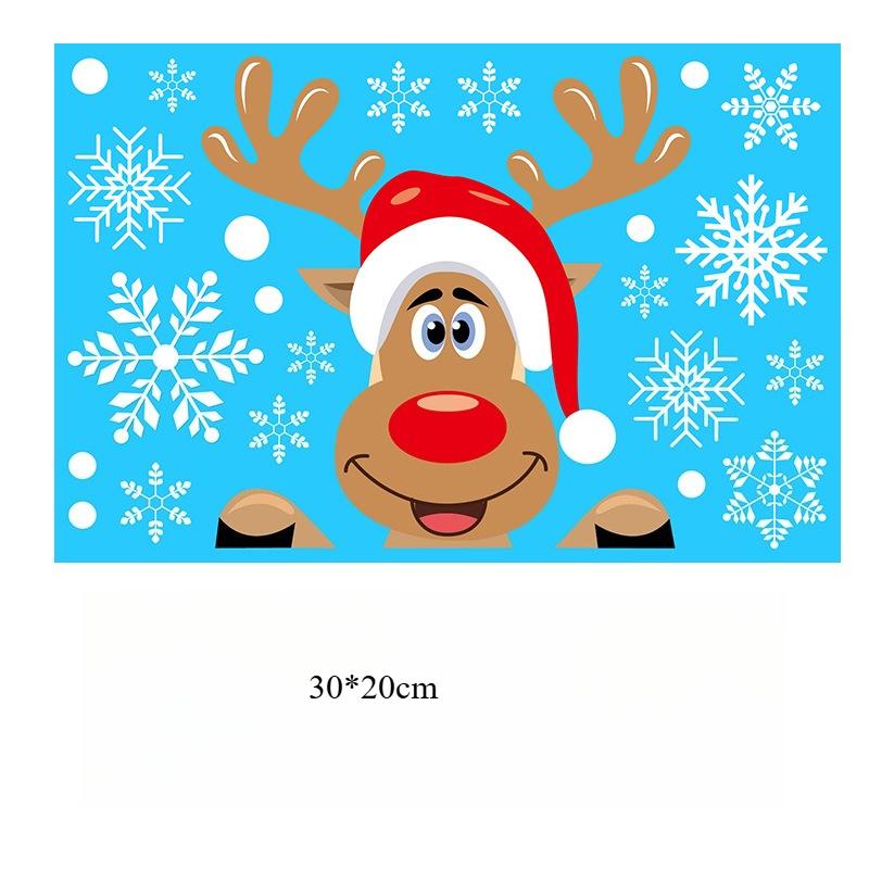 Christmas Window Stickers Xmas Tree House Snowflake Glass Decal Merry Christmas Decoration Home Navidad Gifts Noel