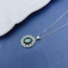 S925 Sterling Silver Emerald Zircon Necklace - Elegant Women's Versatile Style