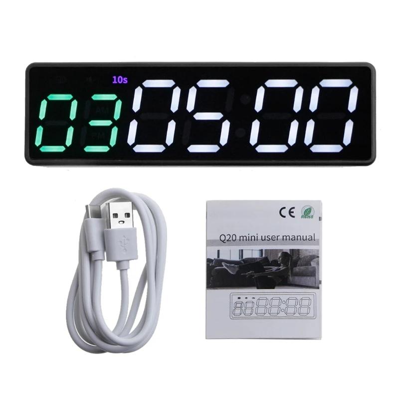 Gym Timer Clock Workout Timer Interval Clock Stopwatch Count Down/Up Interval Timer LED Fitness Training Timer Outdoor