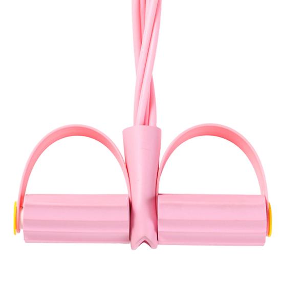 Pedal Resistance Band with Handle 6-Tube Pedal Ankle Puller Elastic Sit-up Pull Rope Men Women Yoga Pedal Workout Band Exercise Equipment