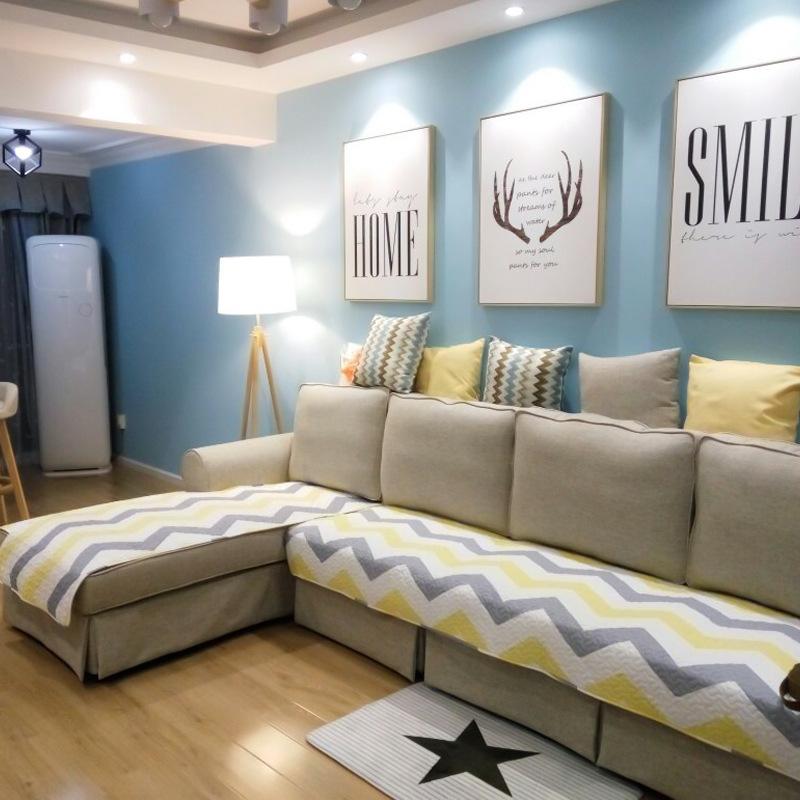 Простое современное полотенце для спинки диванной подушки всесезонное универсальное тканевое полотенце из чистого хлопка с полным покрытием для дивана 7070 1245₽