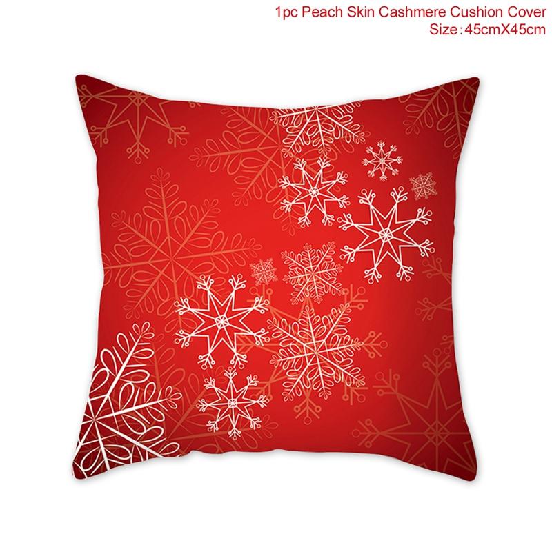 Christmas Cushion Cover  Decoration Home Santa  Decorations  Gift Navidad Happy New Year 2022