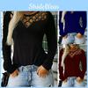 Stylish Women's Hollow Long Sleeve T-shirt For Casual Chic V-neck Pullover Top