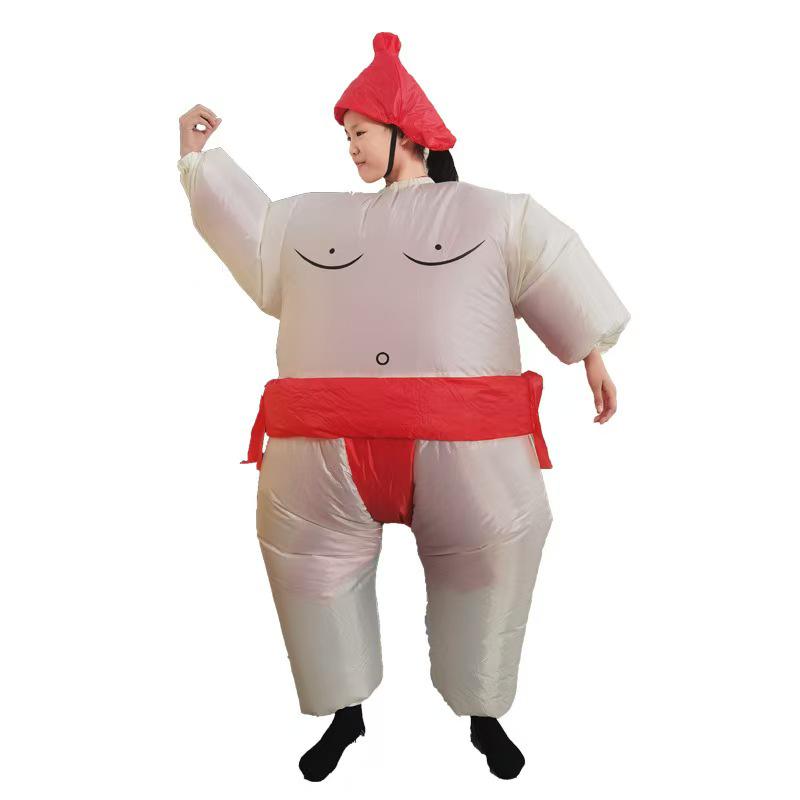 Multicolor Sumo Inflatable Costume for Parent-Child Stage Performance
