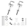 Stainless Steel Toilet Seat Hinges Replacement Parts Attachment Set for Reliable and Stable Fit Compatible with of Toilet Seats