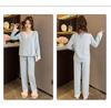 Pyjama en coton grande taille pour femme - Pantalon à manches longues pour le printemps et l'automne
