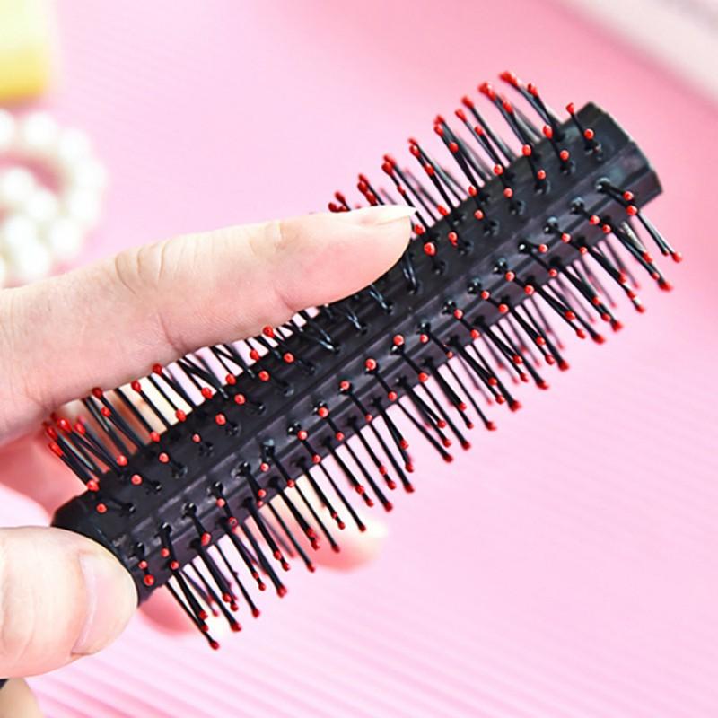 1pcs Antistatic DIY Curling Comb Hair Massage Salon Hair Care Straight Curved Curl Coat Pear Head Round Hair Brush Female