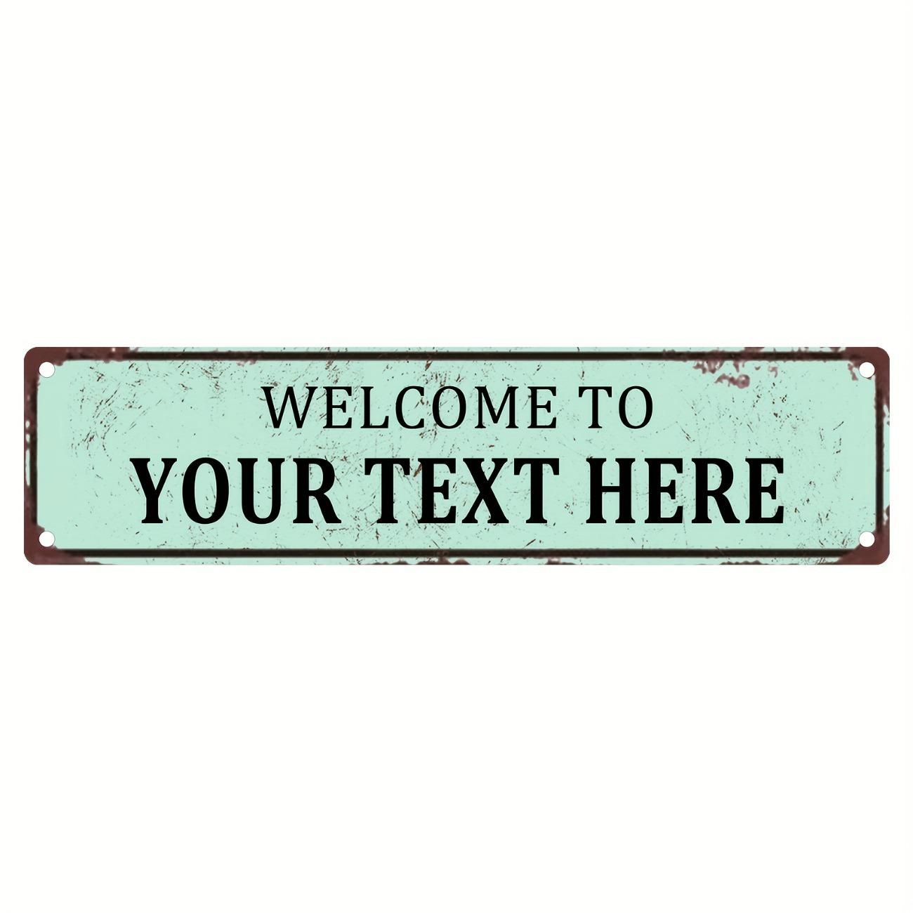 

Custom Retro Metal Welcome Sign for Home Decor Personalized Wall Art світло-зелений колір