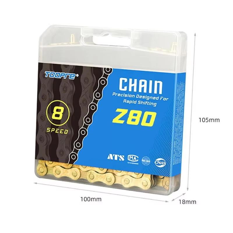 6-7-8S-Z80 116L Catena Bici Oro Bici da Strada Montagna Catena Oro Con Maglia Rapida Catena Resistente Professionale Antiruggine