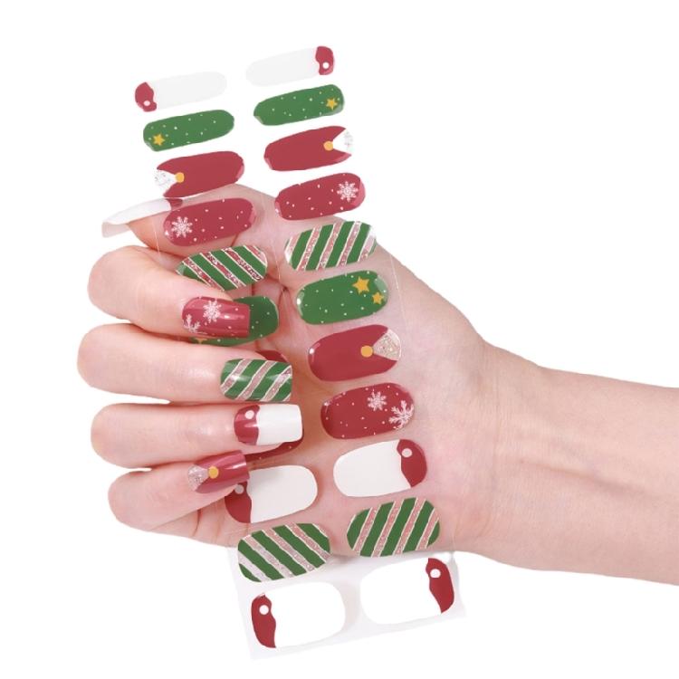 Wearable Gels Nails Stickers French Styles Nails Art Stickers Nails Polish Wraps Cured Gels Nails Strips